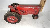 Vintage Metal Red Farm Tractor