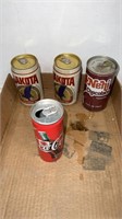 4 Vintage Soda Cans, Dakota, Coke, Nehi