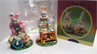 "Preparing for Spring" Rabbit Figurines