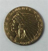1926 Gold $2-1/2 Indian Head Quarter Eagle Gold