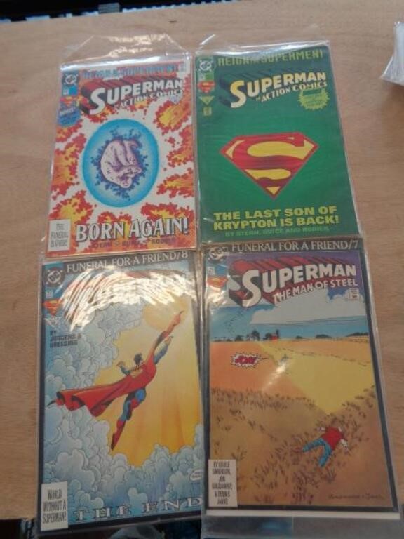 4 - VINTAGE SUPERMAN COMIC BOOKS