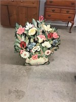 Vintage Metal floral decor