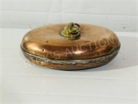 antique hand crafted brass & copper warmer