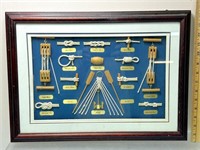 Nice Framed 'KNOT' Display See Photos for Details