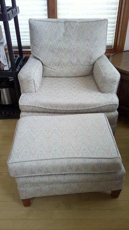 nice chair and ottoman