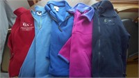 5 ladies fleeces, used, M & L