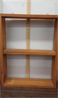 Wooden wall shelf. 22in x 17 3/8in x 4.5in