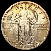 1917 Ty 1 Standing Liberty Quarter NEARLY