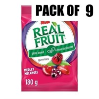 REAL FRUIT MEDLEY GUMMIES 180g PACK OF 9