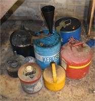 7 fuel cans; as is