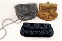 3 Beaded Evening Bags/Clutches