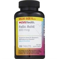 CVS Health Folic Acid Tablets, 250 Ct