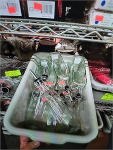 LOT OF GLASS OIL DISPENSERS