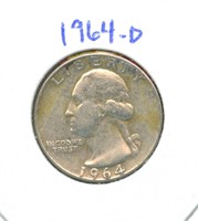 1964-D Washington Silver Quarter