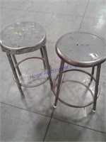 2 metal stools 2 ft tall