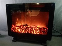 Fantastic Portable Electric Fireplace Powers On