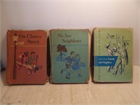 3 Vintage Hardback 1950's Children's Readers