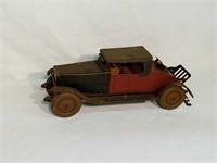 Early Tin Toy Car 19 In Long Tires Are Marked