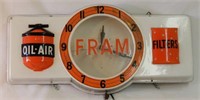 FRAM OIL-AIR FILTERS ELECTRIC CLOCK