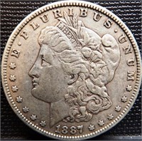 1887 Morgan Silver Dollar - Coin