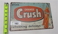 Orange Crush Metal Sign