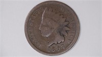 1897 Indian Head Cent 1 In Neck