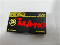 BOXES - TUL AMMO .223 REM - 55 GRAIN FMJ STEEL