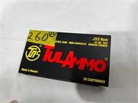 BOXES - TUL AMMO .223 REM - 55 GRAIN FMJ STEEL