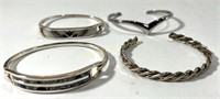 (4) Unmarked Metal Bracelets