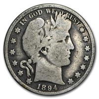 1894 Better Date Barber Half Dollar