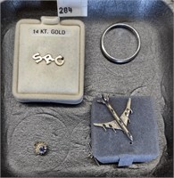 14k Lot with Sterling Pin