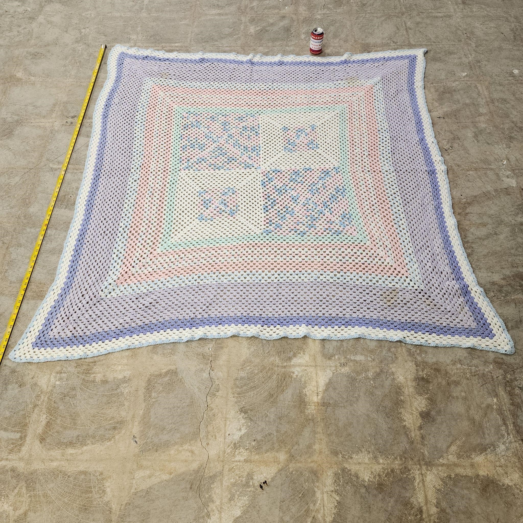 Afghan Crocheted Baby Blanket Comforter