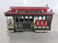 San Francisco Cable Car Music Box 5.5in X 9in