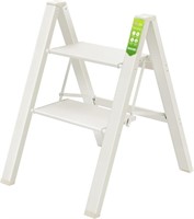 2 Step Ladder, RIKADE Folding Step Stool with Wide