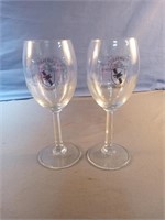 Black Wolf Vineyards set of 2 wine glasses