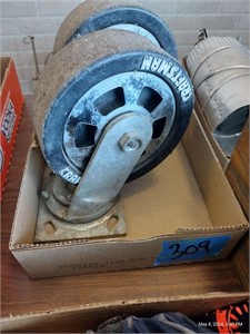 Pair of large wheel casters