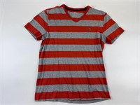Lacoste Orange/Gray Stripe Shirt Men's 5 / Medium