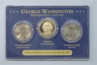 4 - Presidential Dollar 3 Coin Sets $12FV