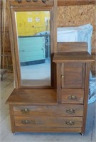 Vintage dresser with mirror.