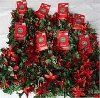 Poinsettia Holiday Garland 48'