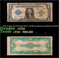 1923 Speelman/White $1 large size Blue Seal Silver