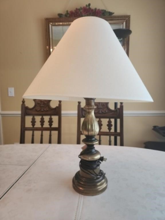 Small metal lamp with shade