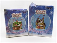 2 Different Department 56 Rudolph Houses