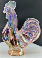 Fenton Pink Irid Rooster