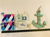 6pcs makeup bags, nautical decor