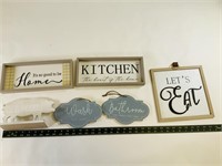 6 pcs home decor signs & Wall decor