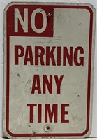 No Parking Any Time Sign 12" x 18"