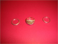 (3) 18 Karat Gold Rings