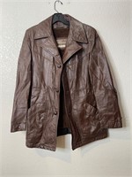Vintage Sears Men’s Store Brown Leather Jacket
