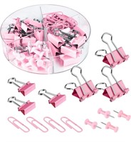 New, Push Pins Binder Clips Paperclips Sets for